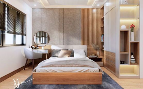 Thiết kế nội thất phòng ngủ kiểu Hàn